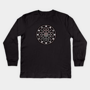 yin yang balance harmony design eastern philosophy abstraction Kids Long Sleeve T-Shirt